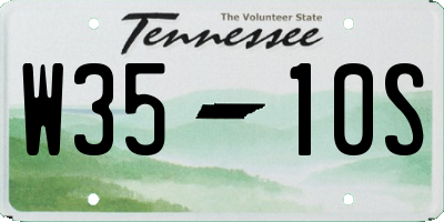 TN license plate W3510S