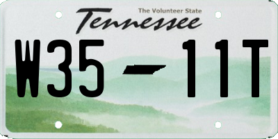 TN license plate W3511T