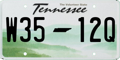 TN license plate W3512Q
