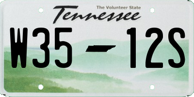 TN license plate W3512S