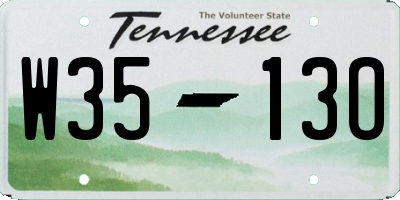 TN license plate W3513O