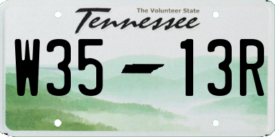 TN license plate W3513R