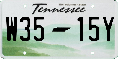 TN license plate W3515Y