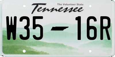 TN license plate W3516R