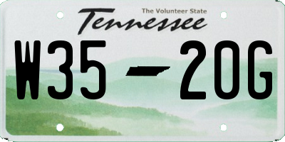 TN license plate W3520G