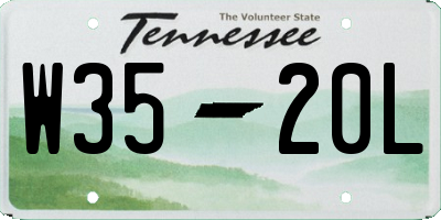 TN license plate W3520L