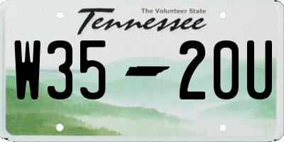 TN license plate W3520U
