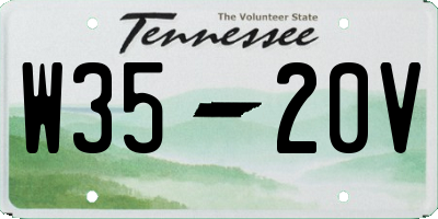 TN license plate W3520V