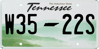 TN license plate W3522S