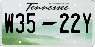 TN license plate W3522Y