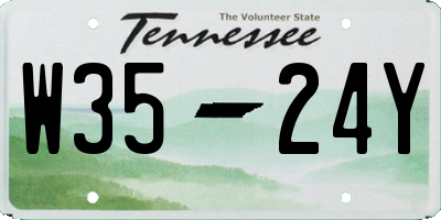 TN license plate W3524Y