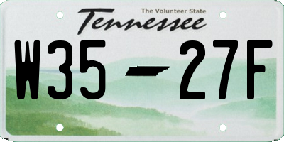 TN license plate W3527F