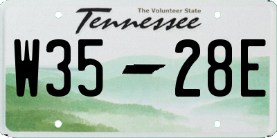 TN license plate W3528E
