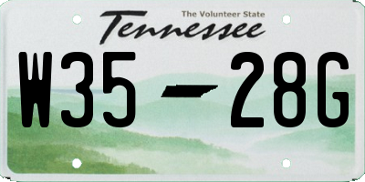 TN license plate W3528G
