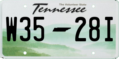 TN license plate W3528I