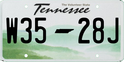TN license plate W3528J