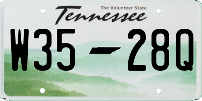 TN license plate W3528Q