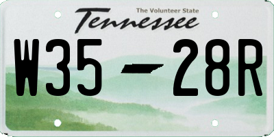 TN license plate W3528R