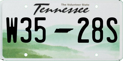 TN license plate W3528S