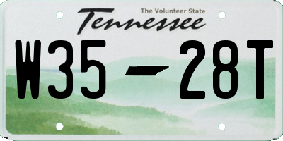 TN license plate W3528T