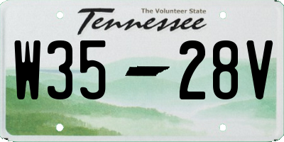 TN license plate W3528V
