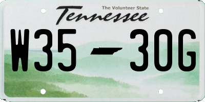 TN license plate W3530G