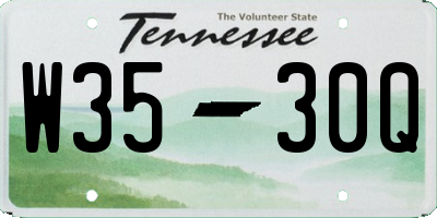 TN license plate W3530Q