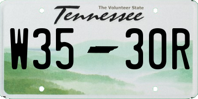TN license plate W3530R