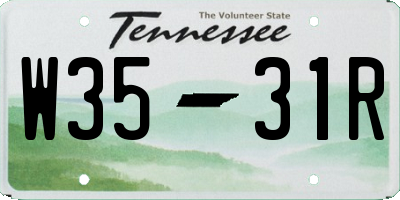 TN license plate W3531R