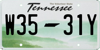 TN license plate W3531Y