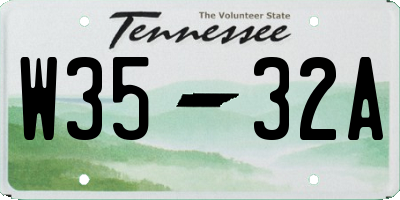 TN license plate W3532A