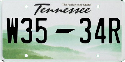 TN license plate W3534R