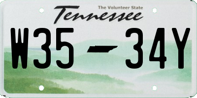 TN license plate W3534Y
