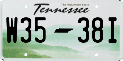 TN license plate W3538I