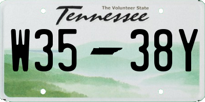 TN license plate W3538Y