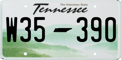 TN license plate W3539O