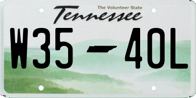 TN license plate W3540L