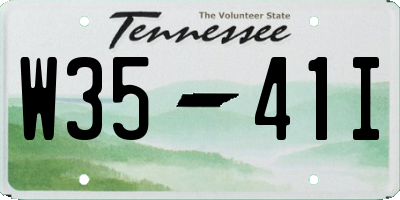 TN license plate W3541I