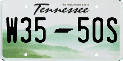 TN license plate W3550S