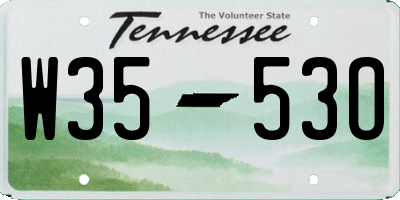 TN license plate W3553O