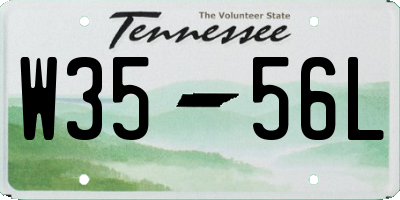 TN license plate W3556L