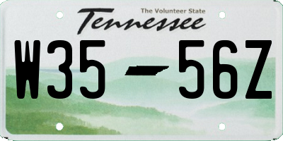 TN license plate W3556Z