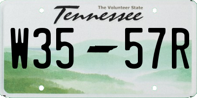 TN license plate W3557R