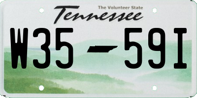 TN license plate W3559I