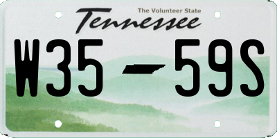 TN license plate W3559S