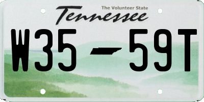 TN license plate W3559T