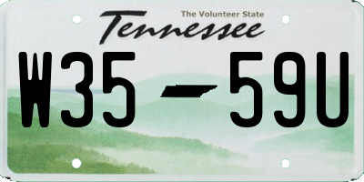 TN license plate W3559U