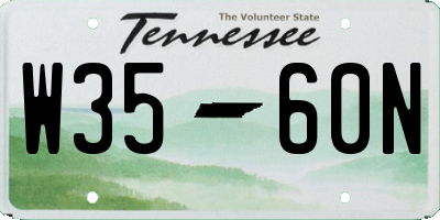 TN license plate W3560N