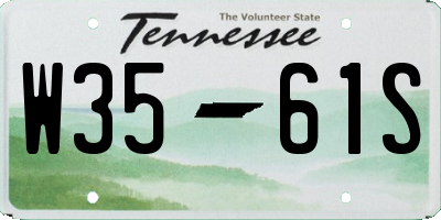 TN license plate W3561S