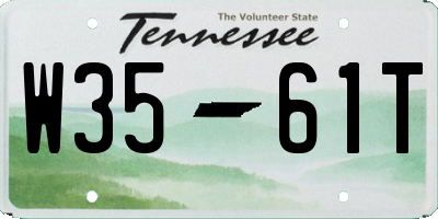 TN license plate W3561T